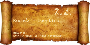 Kuchár Leontina névjegykártya